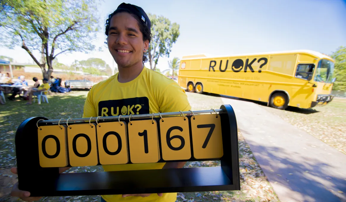 Indigenous Australians supporting R U OK? Day 2014.