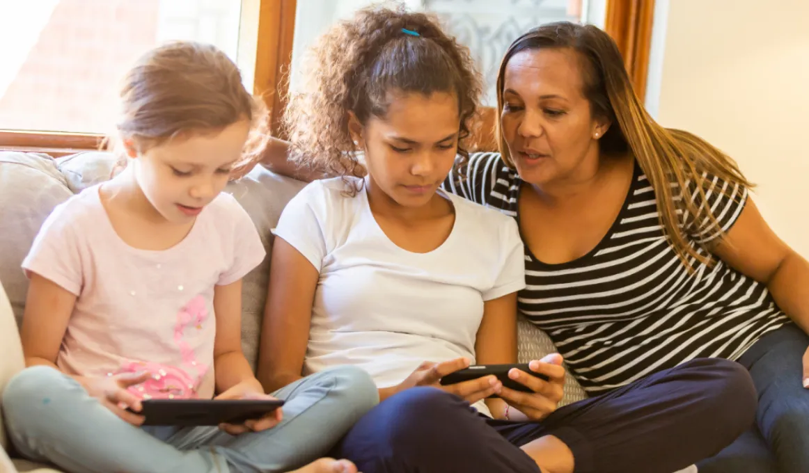 BCARR Report cover image - 3 girls on a couch