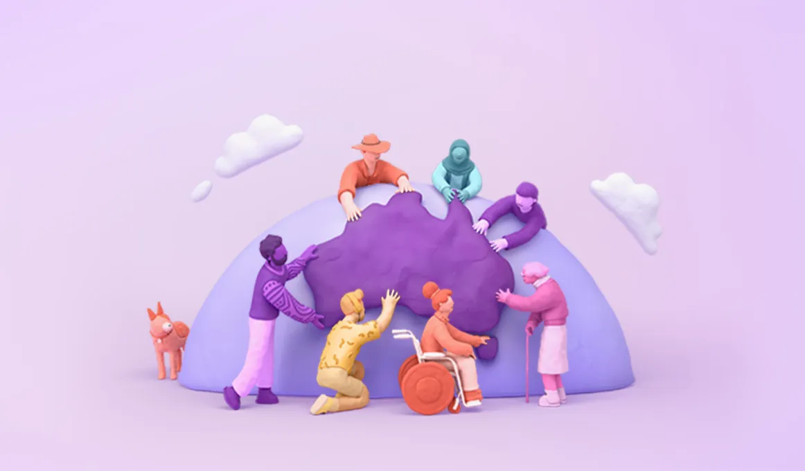 Election 2025 - people holding Australia from all sides