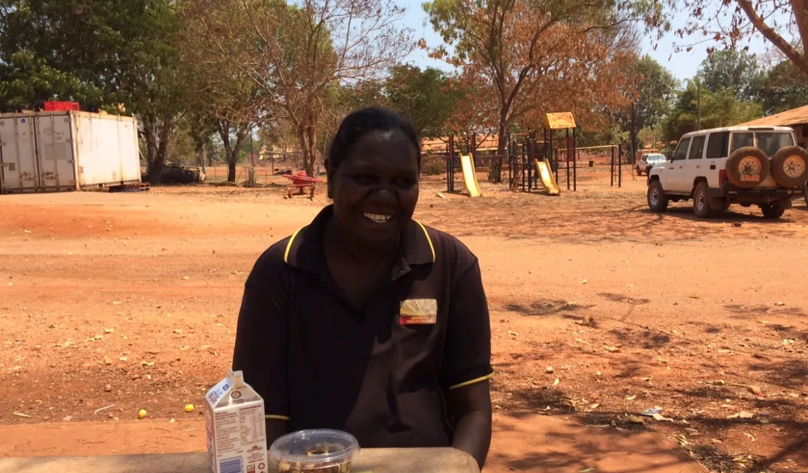 Margaret Lindsay in the NT community of Bulman