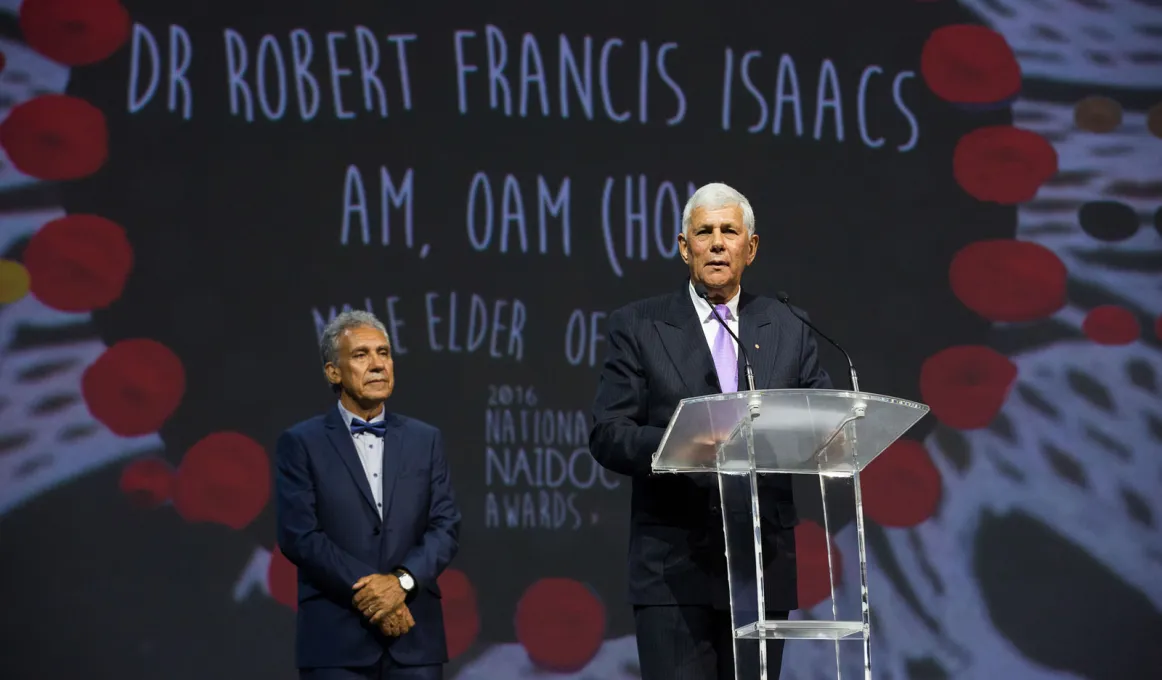 Dr Robert Francis Isaacs is the 2016 National NAIDOC Male Elder of the Year