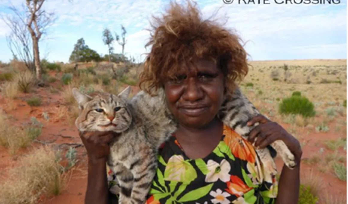 Nolia Napangarti-Ward at work helping to preserve threatened species