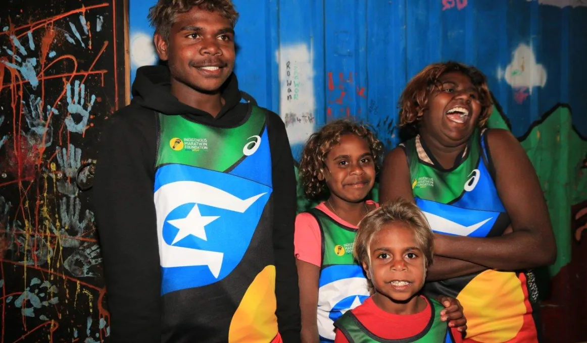 Amata Fun Run Champions from left: Elesoar Pan, Hannah Lewis, Evan Windy (front) and Sharon Dingamam (c) Geoff Pryor