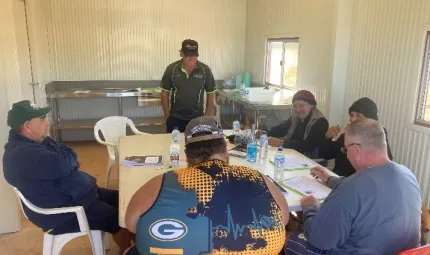 Central Australian Driving School training held onsite with Gillen Bore South residents.