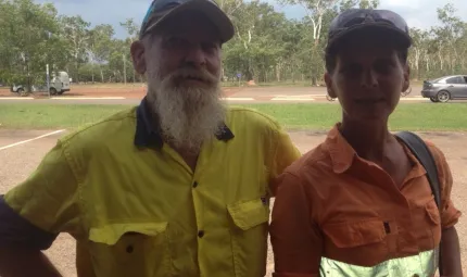 Ian Panchaud and Trudi Seagrott at Fogg Dam Conservation Reserve