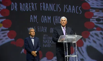 Dr Robert Francis Isaacs is the 2016 National NAIDOC Male Elder of the Year