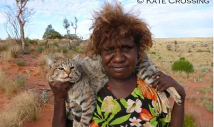 Nolia Napangarti-Ward at work helping to preserve threatened species