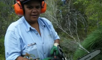 Fiona Anderson of the Karuah and Forster Rangers gets to work.