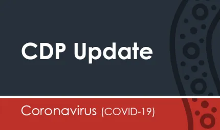 CDP update Coronavirus COVID-19