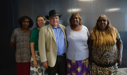 Group shot of Category A winner: Waltja Tjutangku Palyapayi Aboriginal Corporation