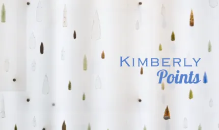 image shows glass shaped points with text that reads Kimberley Points