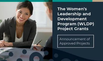 The Women’s Leadership and Development Program (WLDP) Project Grants: Announcement of Approved Projects.