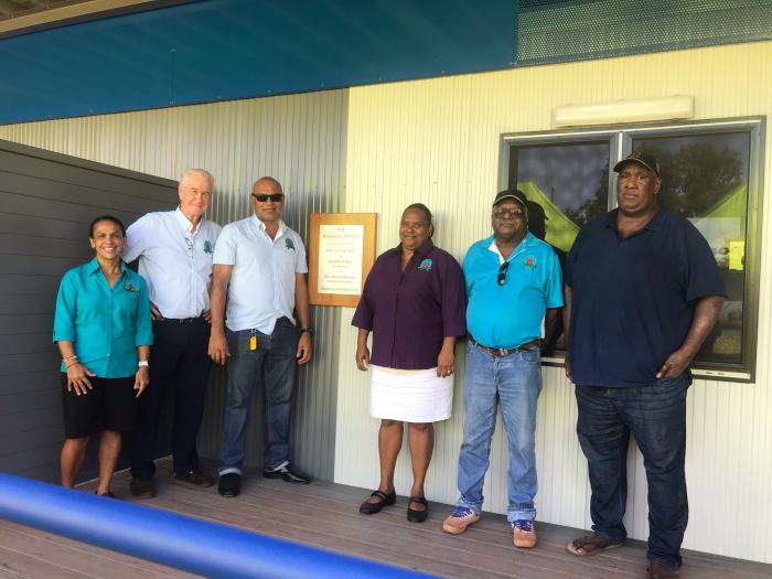 People at the opening of the new Bamaga Motel.