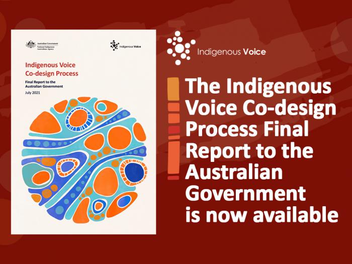 Front cover of the Indigenous Voice Co-Design Process Final Report to Government