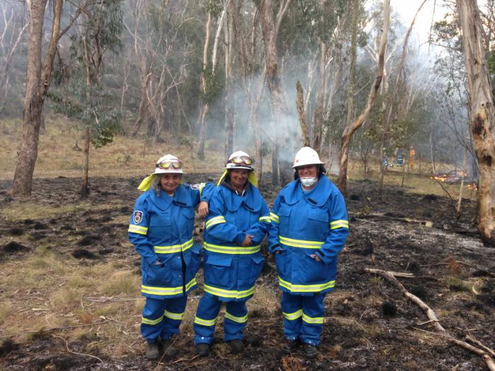 Members of the Wattleridge Aboriginal rangers during a recent burn-off.