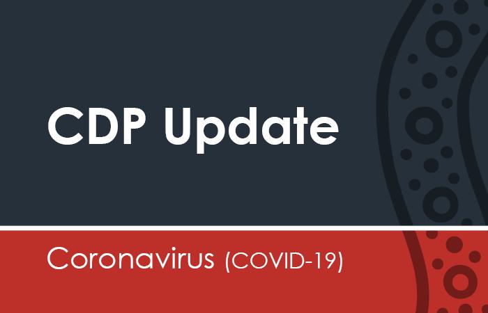 CDP update Coronavirus COVID-19