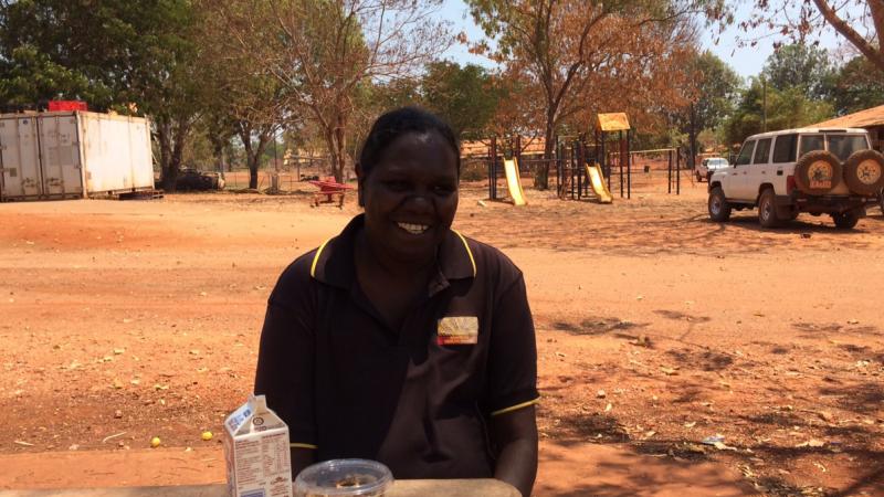 Margaret Lindsay in the NT community of Bulman