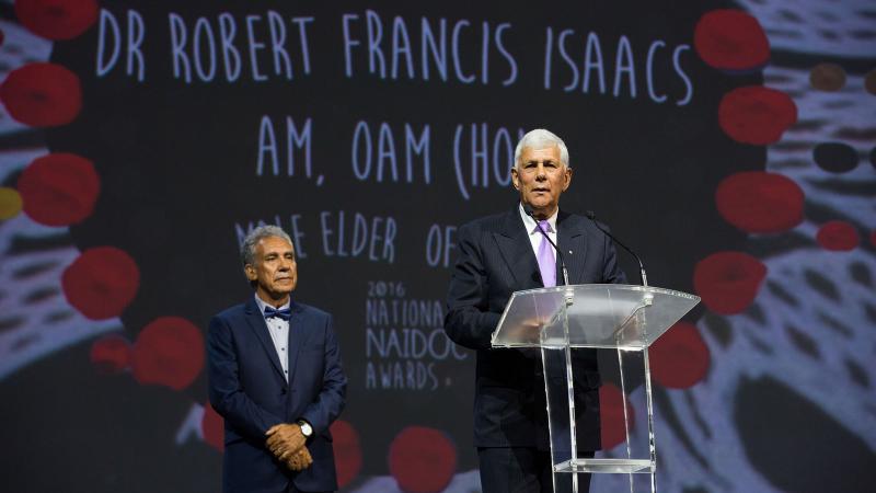 Dr Robert Francis Isaacs is the 2016 National NAIDOC Male Elder of the Year