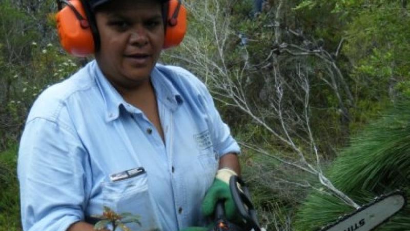 Fiona Anderson of the Karuah and Forster Rangers gets to work.