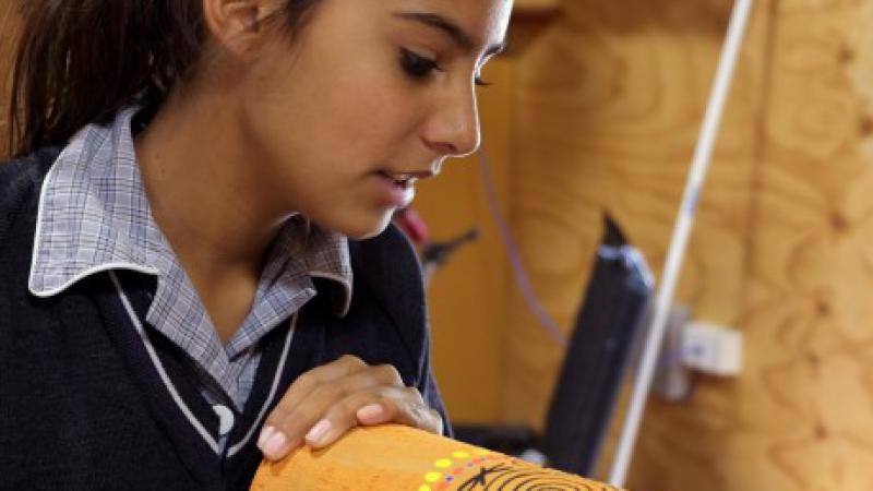 Student participating in the Spreading the Message project