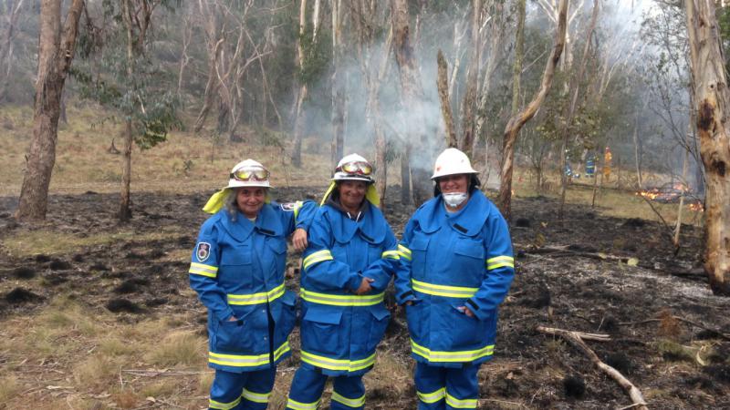 Members of the Wattleridge Aboriginal rangers during a recent burn-off.