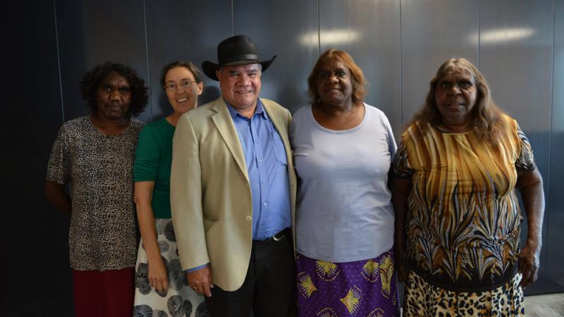 Group shot of Category A winner: Waltja Tjutangku Palyapayi Aboriginal Corporation