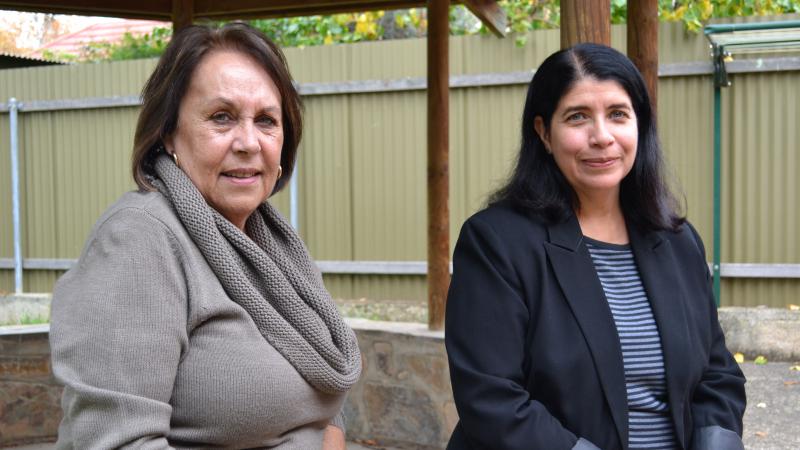 Aboriginal Elders Council of South Australia executive officer Janine Haynes with Louise Herft from Aged Rights Advocacy Service, North Adelaide, SA.