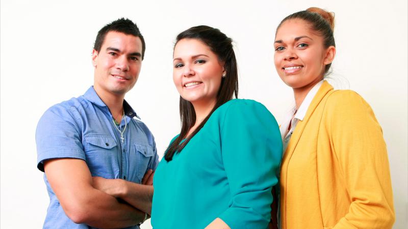 Previous participants of the APS Indigenous Pathways Programs, Tjapukai man Tegan Curtis, Wongaibon woman Sarah Richards and Wiradjuri woman Ashleigh Peachey.