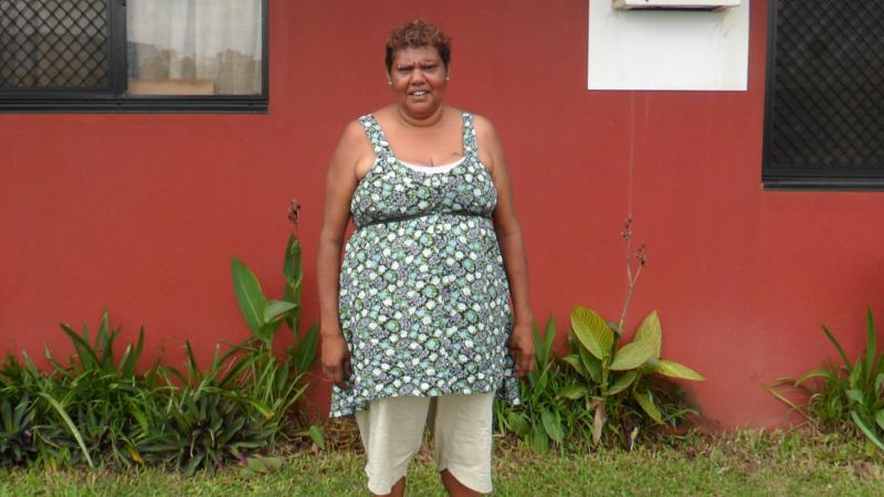 Geraldine Thimble, who runs the Pride in My Home program on Mornington Island.