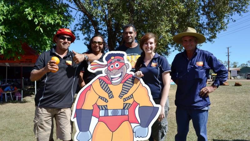 The team from Sunrise Health Service at the Barunga Sports and Cultural Festival 2013.