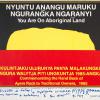 Commemorative poster from handing back of Uluru in 1985.