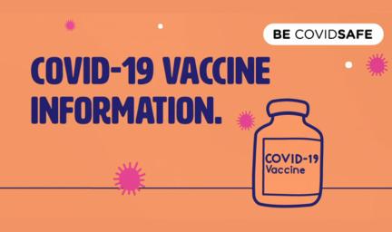 COVID vaccine information tile