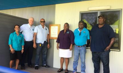 People at the opening of the new Bamaga Motel.