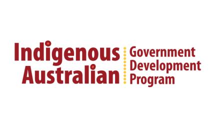 White tile with the text:: indigenous australian government development program